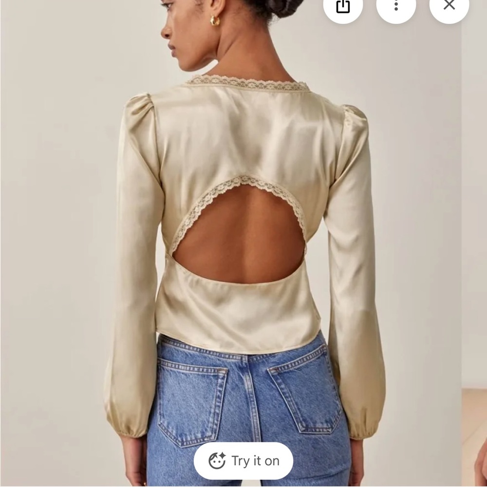 Reformation Rosen Silk Top - Picture 2 of 4